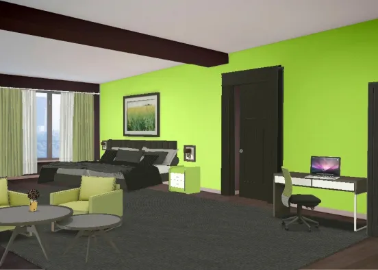 Bedroom in Billie Eilish style  Design Rendering