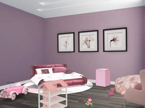 kid room pink girl 