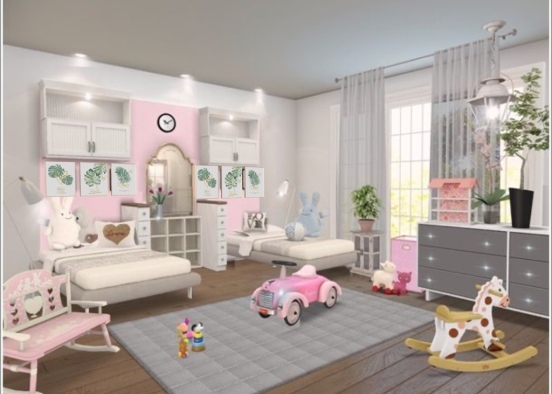girls dream room  Design Rendering