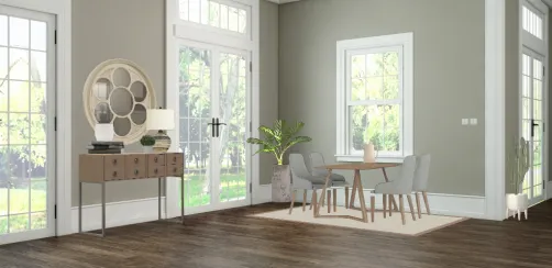 Dark wood dining room