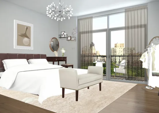 Relaxing bedroom Design Rendering