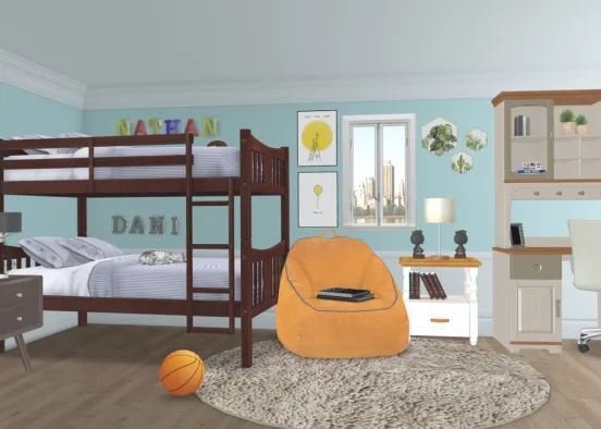 boy and girls room(Twins) Design Rendering