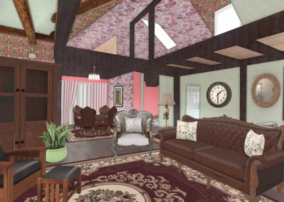 Rosy Room Design Rendering