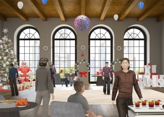 Christmas party Design Rendering