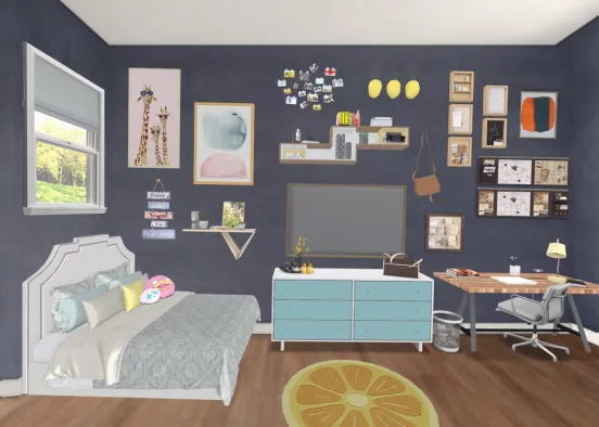 Teen bedroom! Design Rendering