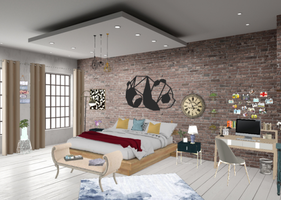 NY bedroom  Design Rendering