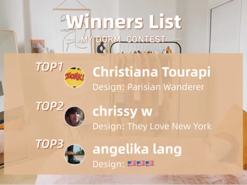 My Dorm Contest Winners🥇🥈🥉