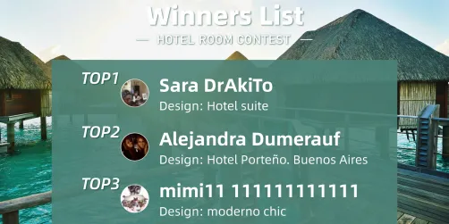 Hotel Room Contest Winners🥇🥈🥉 