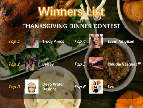 Thanksgiving Dinner Contest Winners