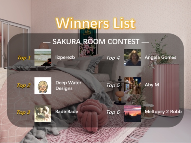 Sakura Room Contest Winners