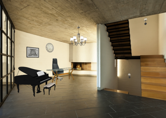 The musical office room Design Rendering
