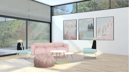 pastel living room