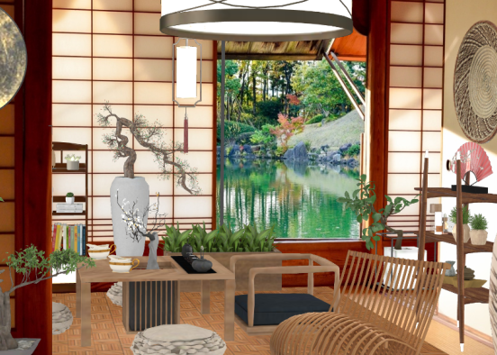 Traditional Japanese house Design Rendering