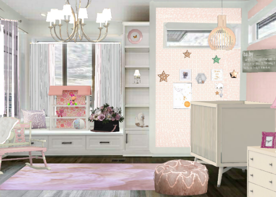 Baby girl's room Design Rendering