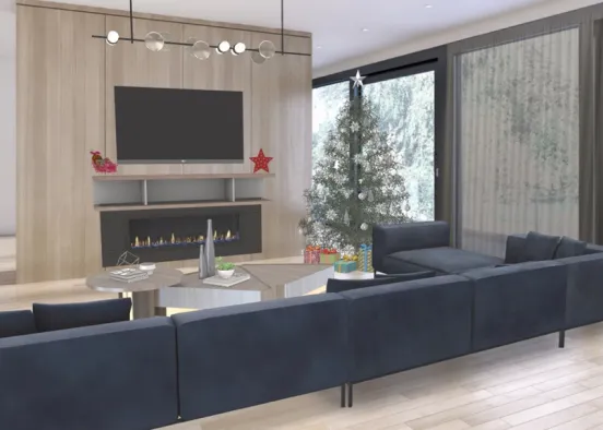 Christmas cool living room  Design Rendering