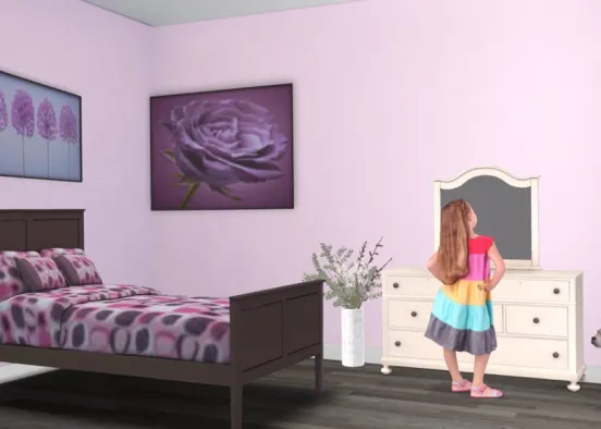 little girls room! flower room! Design Rendering