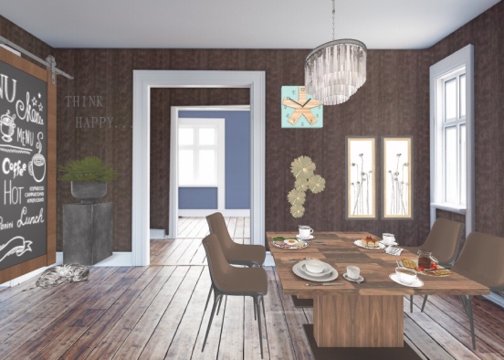 Dining in a Farmhouse Design Rendering