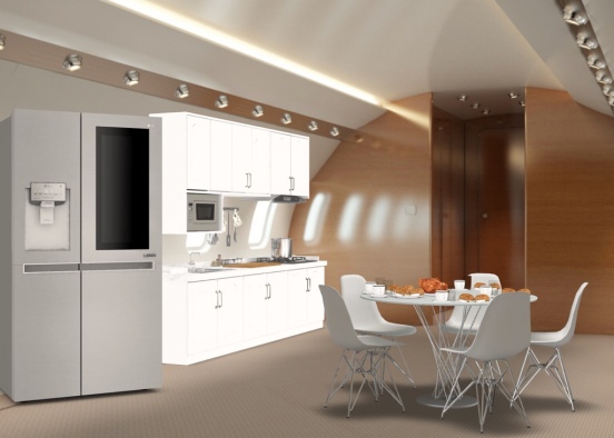 airplane kitchen  Design Rendering