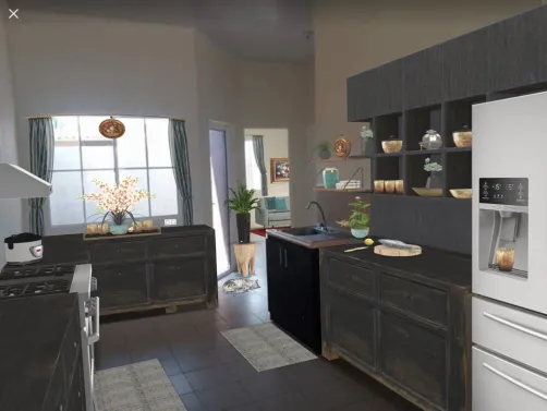 kitchen with beautiful big window.