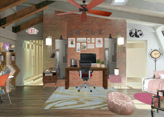 Bedroom And Chilling Space Design Rendering