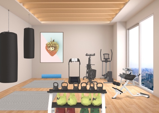 Fitness Room Design Rendering