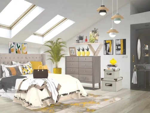 My attic bright bedroom with bathroom 🌞