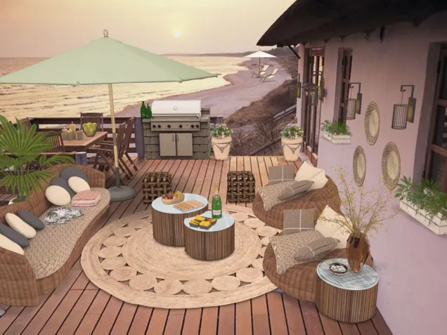 zen 😌on my Terrace on the beach 🌊