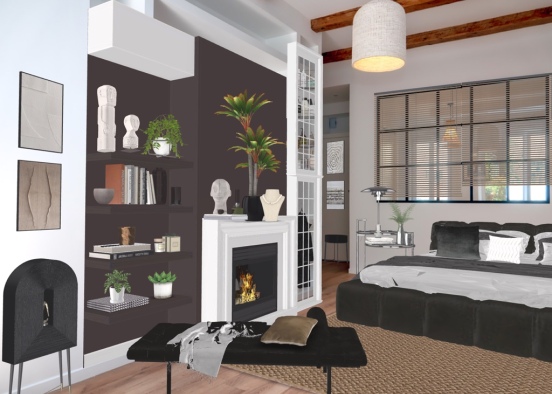 Bedroom Bauhaus style Design Rendering