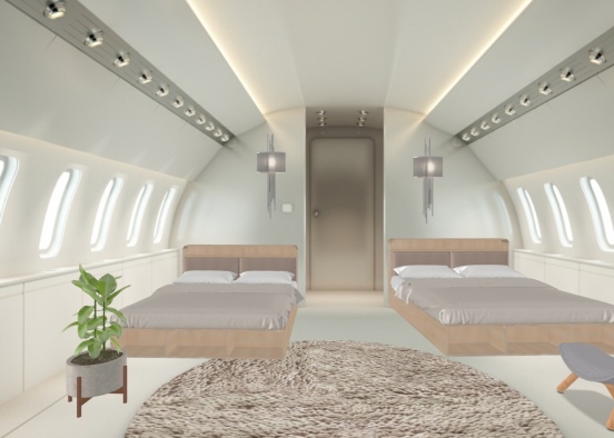 la chambre dans un avion  Design Rendering