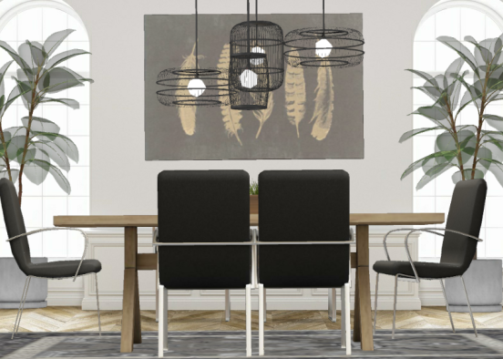Cool Modern Dinning Room Design  Design Rendering