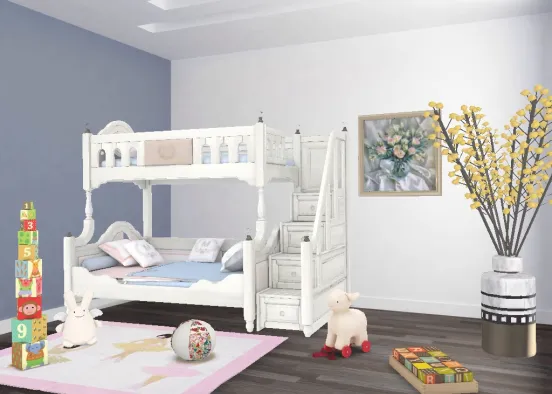 modern kid's bed. Design Rendering