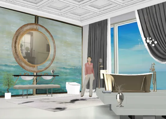 Bathroom luxury Design Rendering