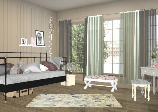 Beautiful bedroom Design Rendering