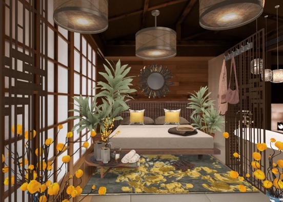 Relaxing atmosphere of Japanese seaside hotel 🧉🕯 Design Rendering
