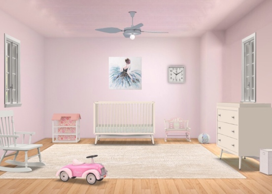 girl nursery  Design Rendering