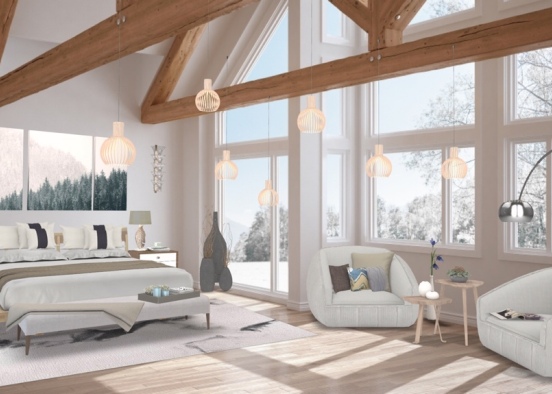 the Scandinavian room  Design Rendering