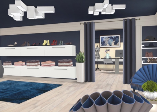 the private show room Design Rendering