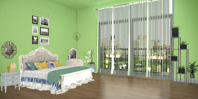 go green bed room