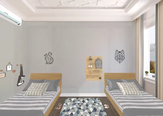 Simplistic Dorm Design Rendering