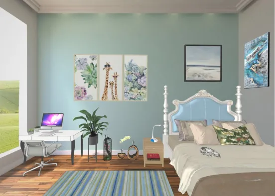 Plant and Animal Bedroom Design Rendering