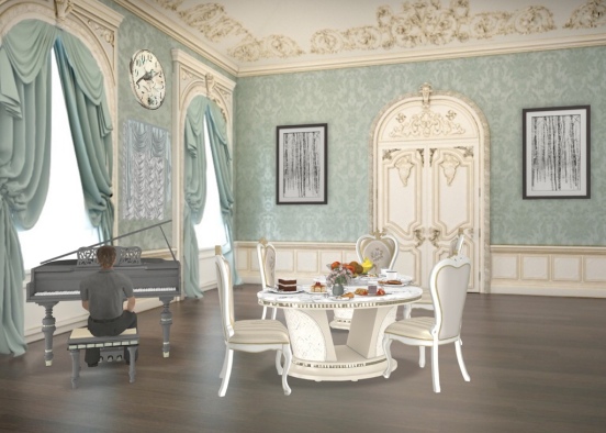 dining in style with a piano showcase   Design Rendering