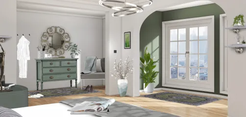 Green bedroom
