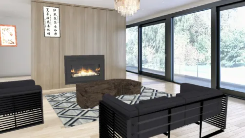 Modern Asian/Chinese living room