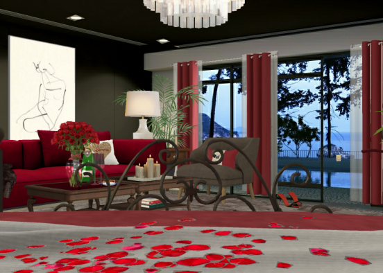 Romance Room Design Rendering