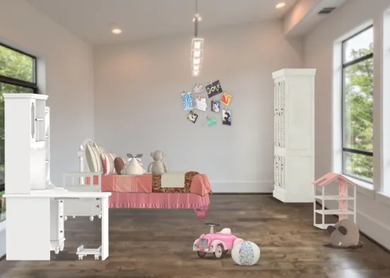 Old fashioned Girl‘s room Design Rendering