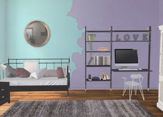 Teenage Bedroom Design Rendering