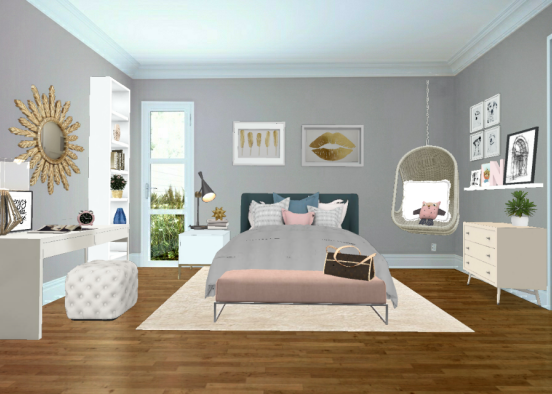 Teen bedroom  Design Rendering