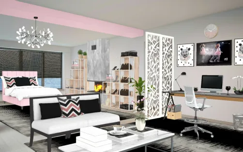 Pink Vibes College Dorm Room