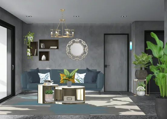 Patty Hearst Living Room  Design Rendering