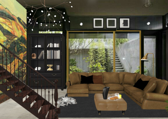Classy living room Design Rendering